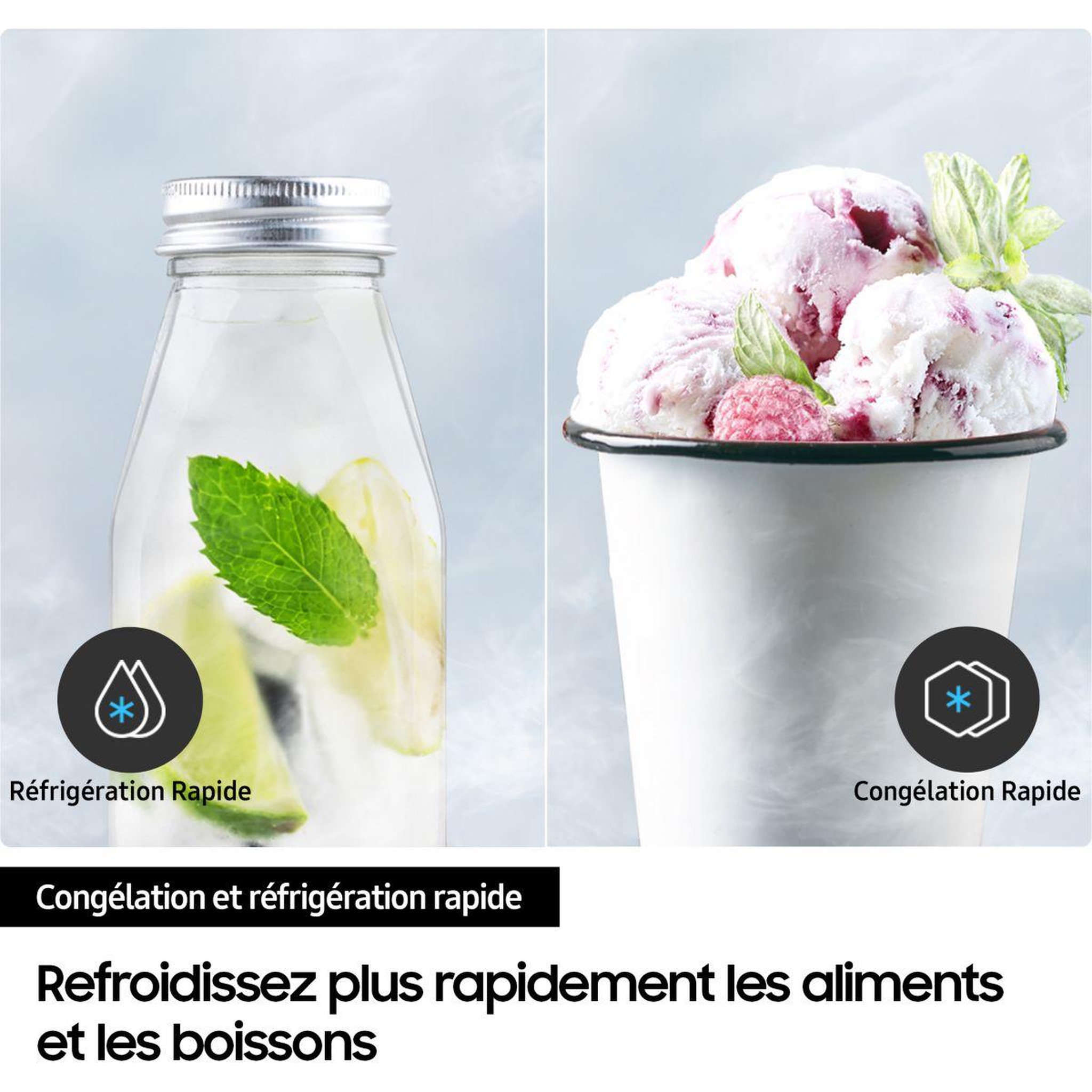Voir la diapositive 5 : Samsung Réfrigérateur combiné rb38c600dsa
