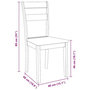 Voir la diapositive 6 : VIDAXL Chaises a manger 2 pcs bois massif naturel caoutchouc