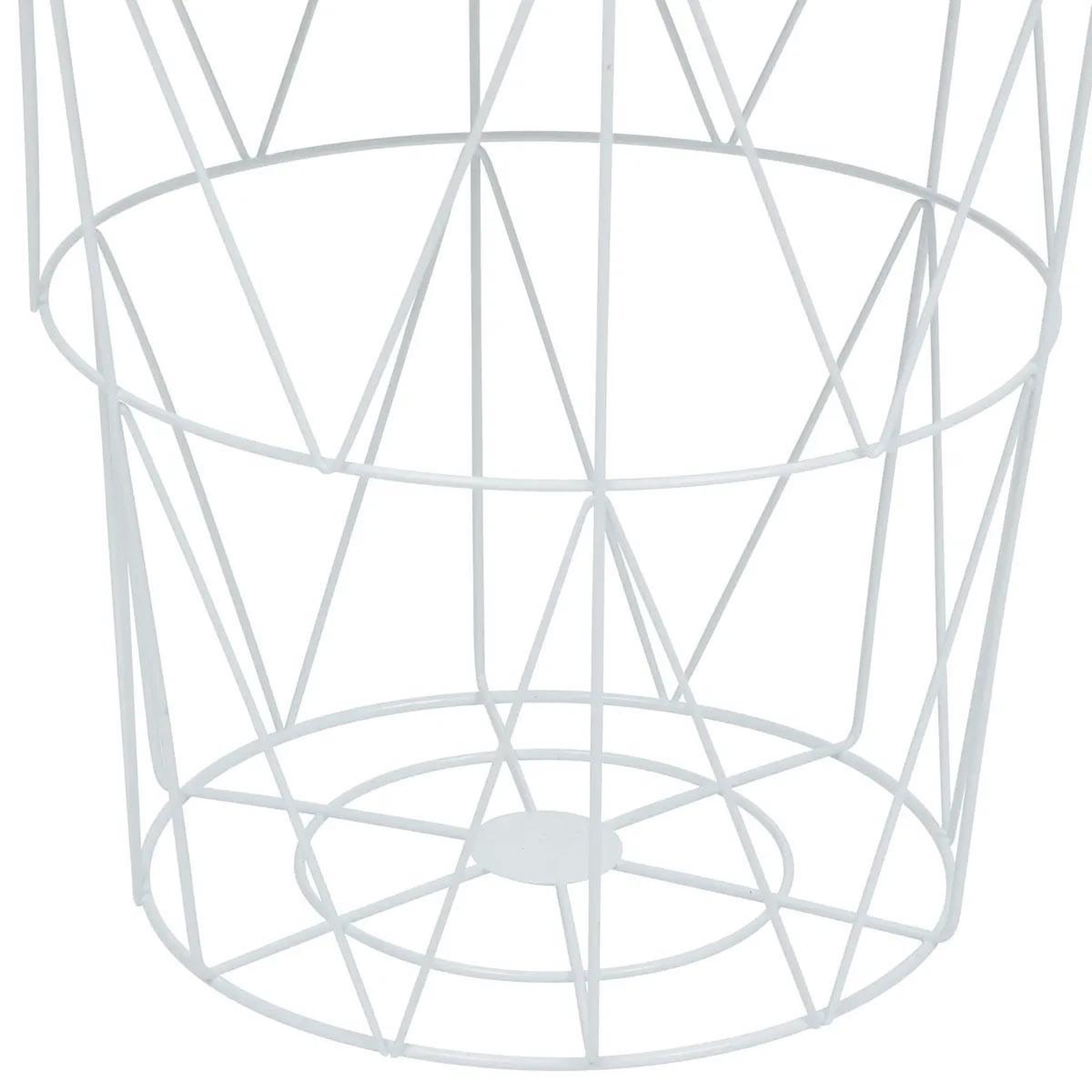 Voir la diapositive 3 : ATMOSPHERA Table d'appoint en métal  kumi  40cm blanc