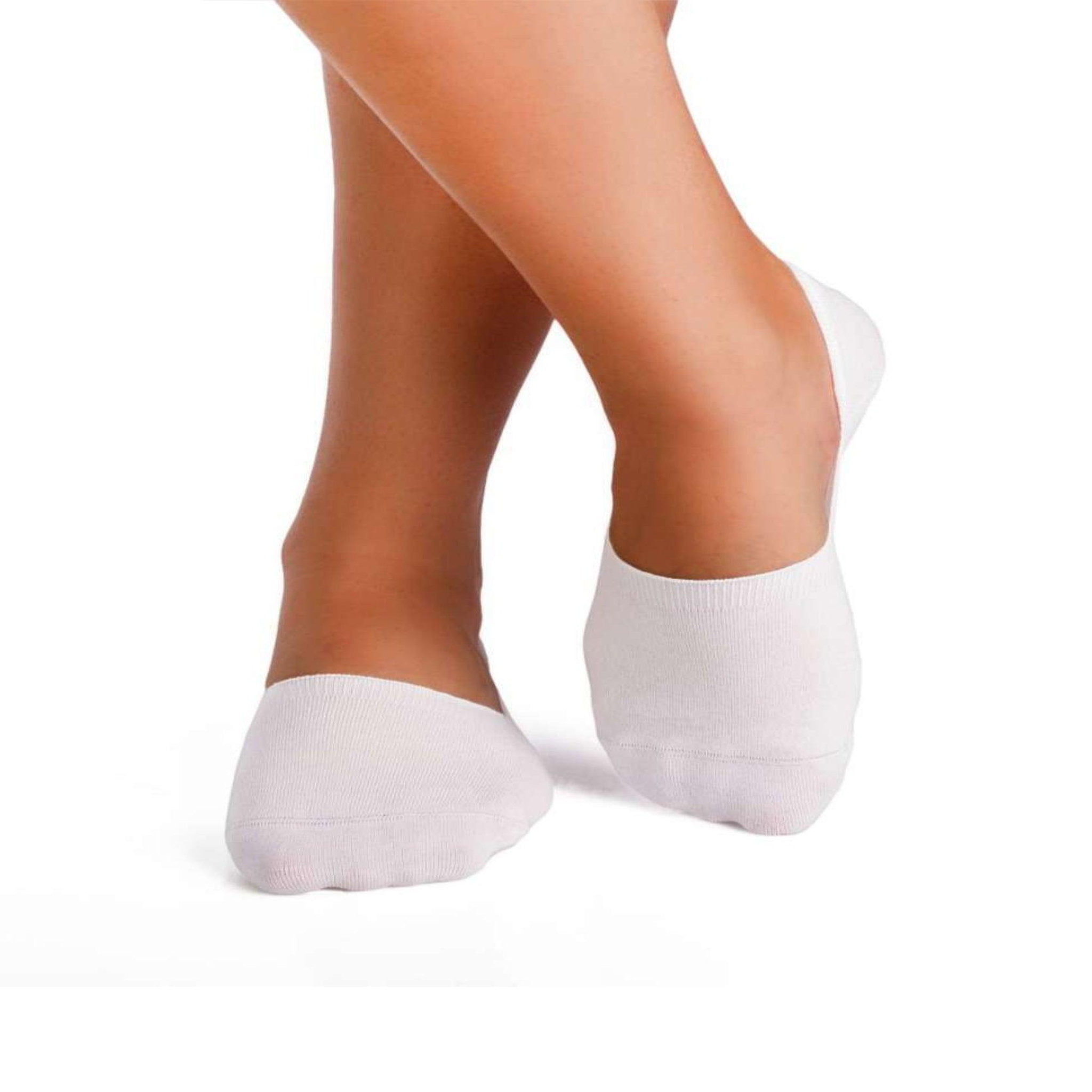 PIRIN HILL Protège-pieds en coton bio unis blancs. Coloris disponibles : Blanc