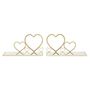 Voir la diapositive 2 : Paris Prix Lot de 2 Tables de Chevet Murales  Hearts  41cm Or