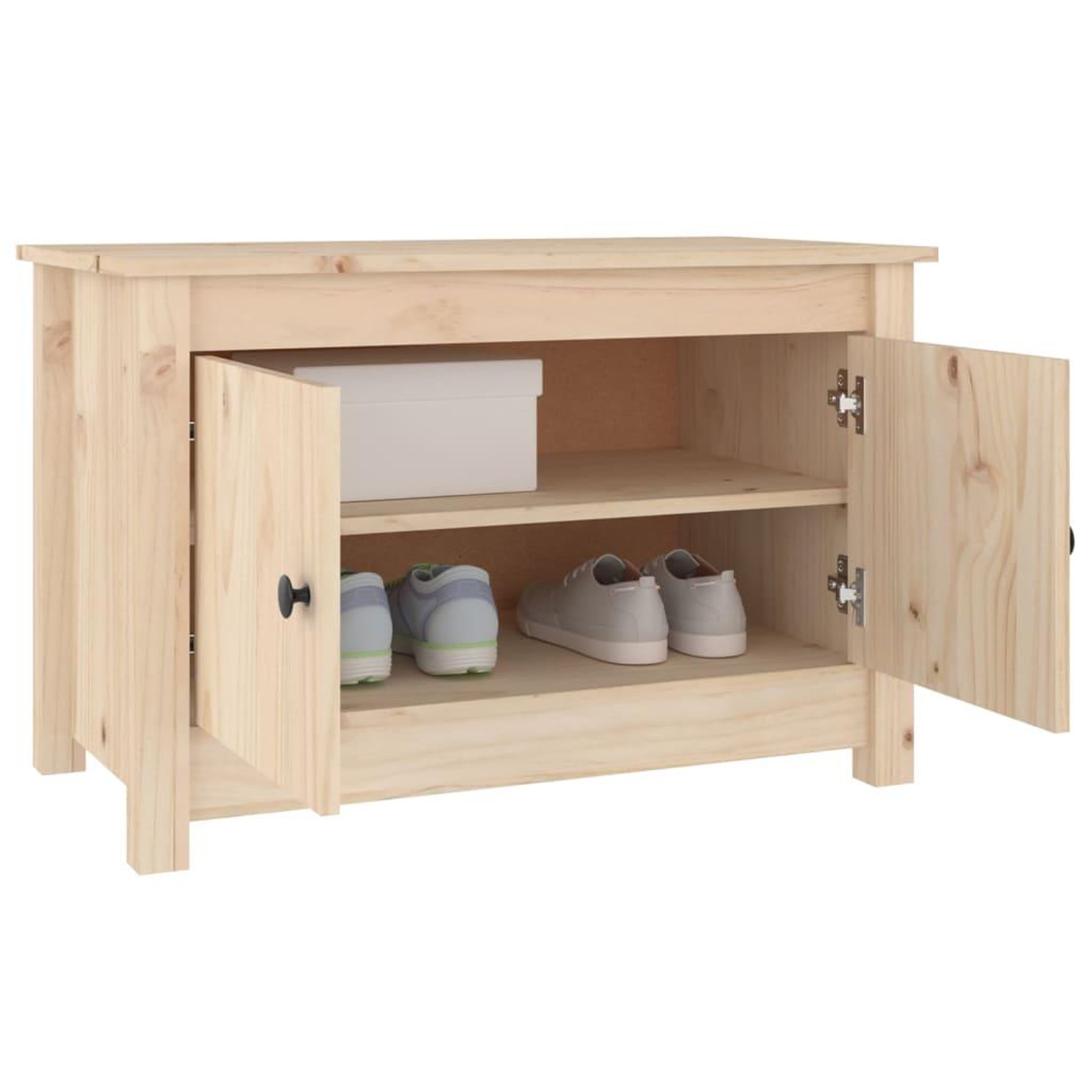 Voir la diapositive 4 : VIDAXL Armoire a chaussures 70x38x45,5 cm Bois de pin massif