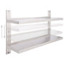 Voir la diapositive 3 : VIDAXL Etagere murale a 2 niveaux Acier inoxydable 120x30 cm