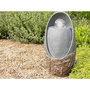 Voir la diapositive 2 : JARDIDECO Fontaine extérieure ovale effet pierre avec LED - Jardideco