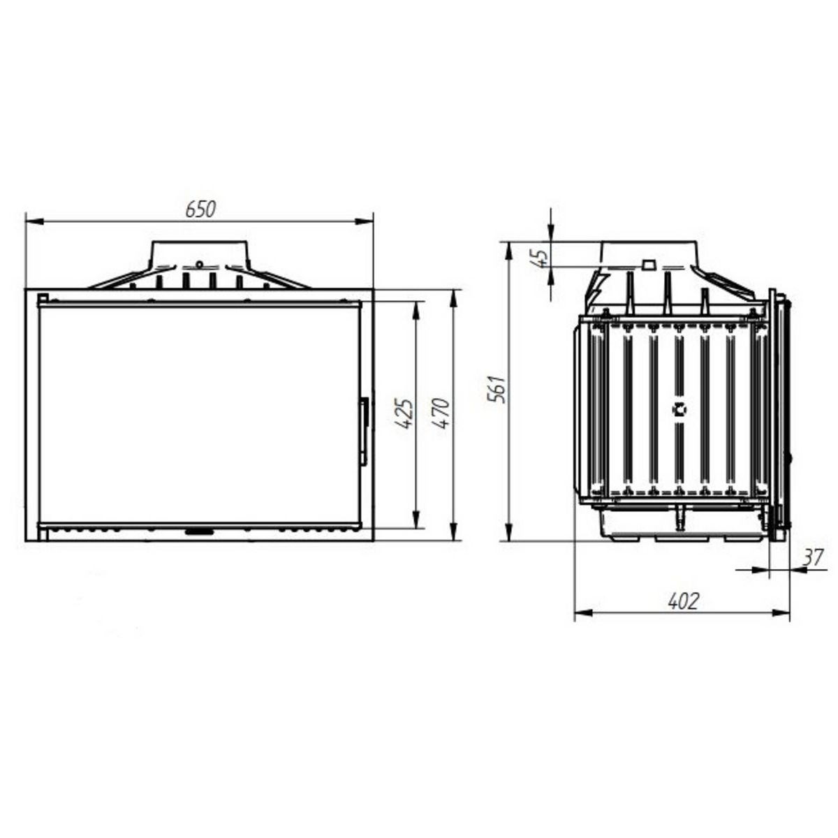 Ferlux Foyer en fonte C-17S sérigraphié