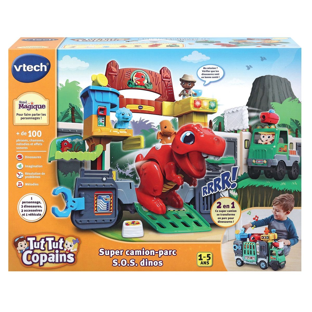 VTECH Super camion parc SOS dinos - Tut Tut Copains