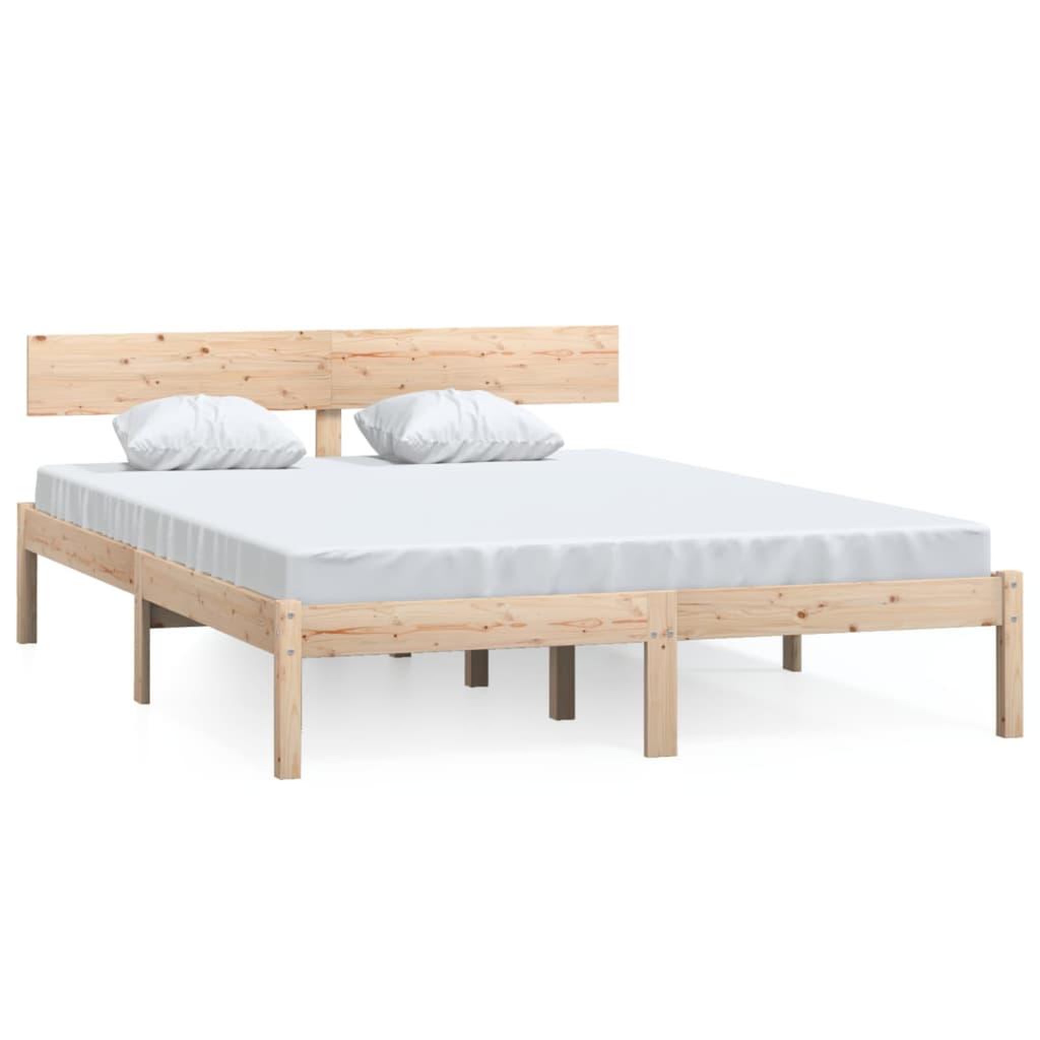 Voir la diapositive 2 : VIDAXL Cadre de lit sans matelas bois massif
