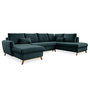 Voir la diapositive 5 : BEST MOBILIER Lagom - canapé d'angle panoramique - convertible - avec coffre - en tissu - 7 places - droit