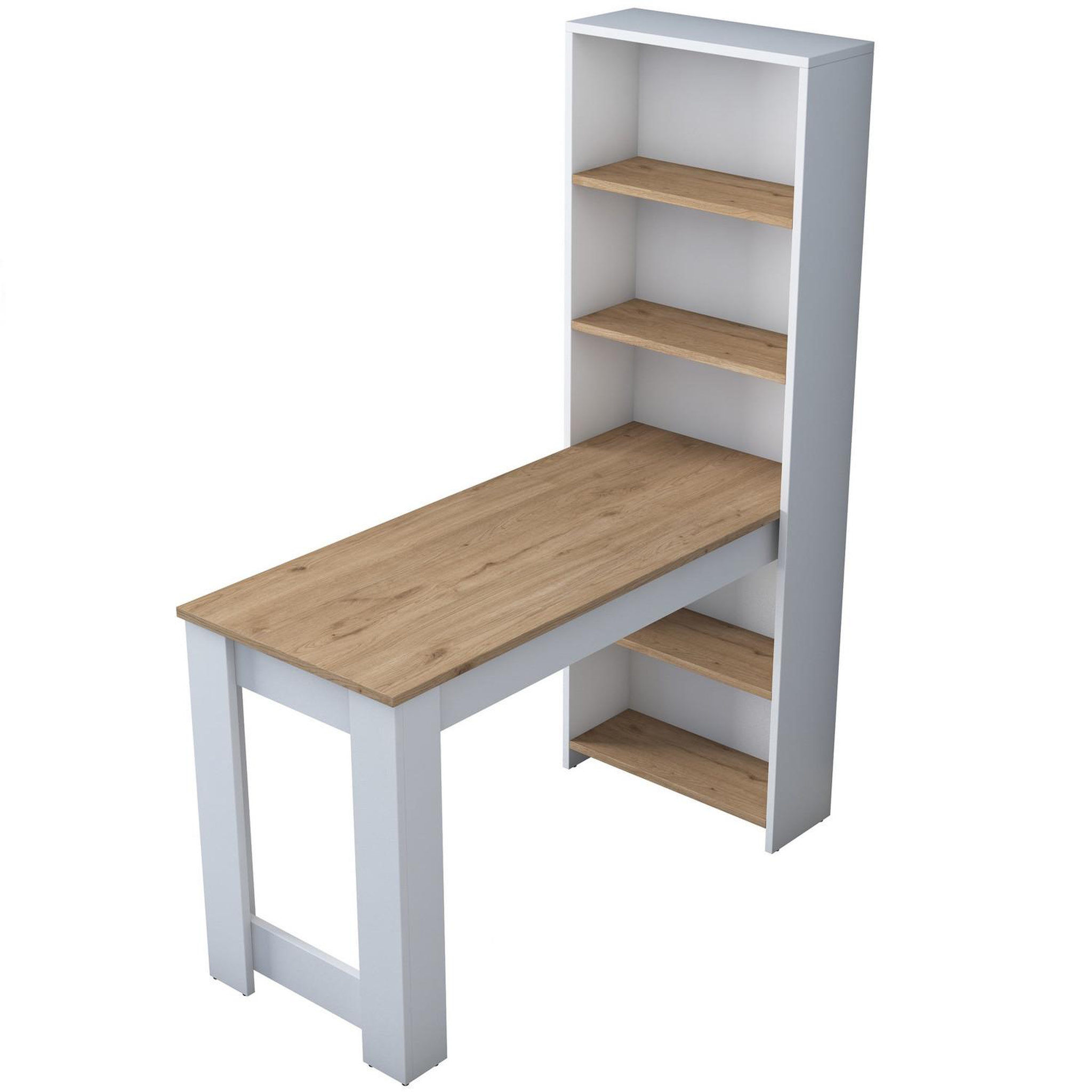 Habitat et Jardin Table de repas avec étagères en bois  jong  - 120 x 54 x 154 cm - marron