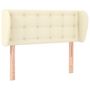 Voir la diapositive 2 : VIDAXL Tete de lit avec oreilles Creme 93x23x78/88 cm Similicuir