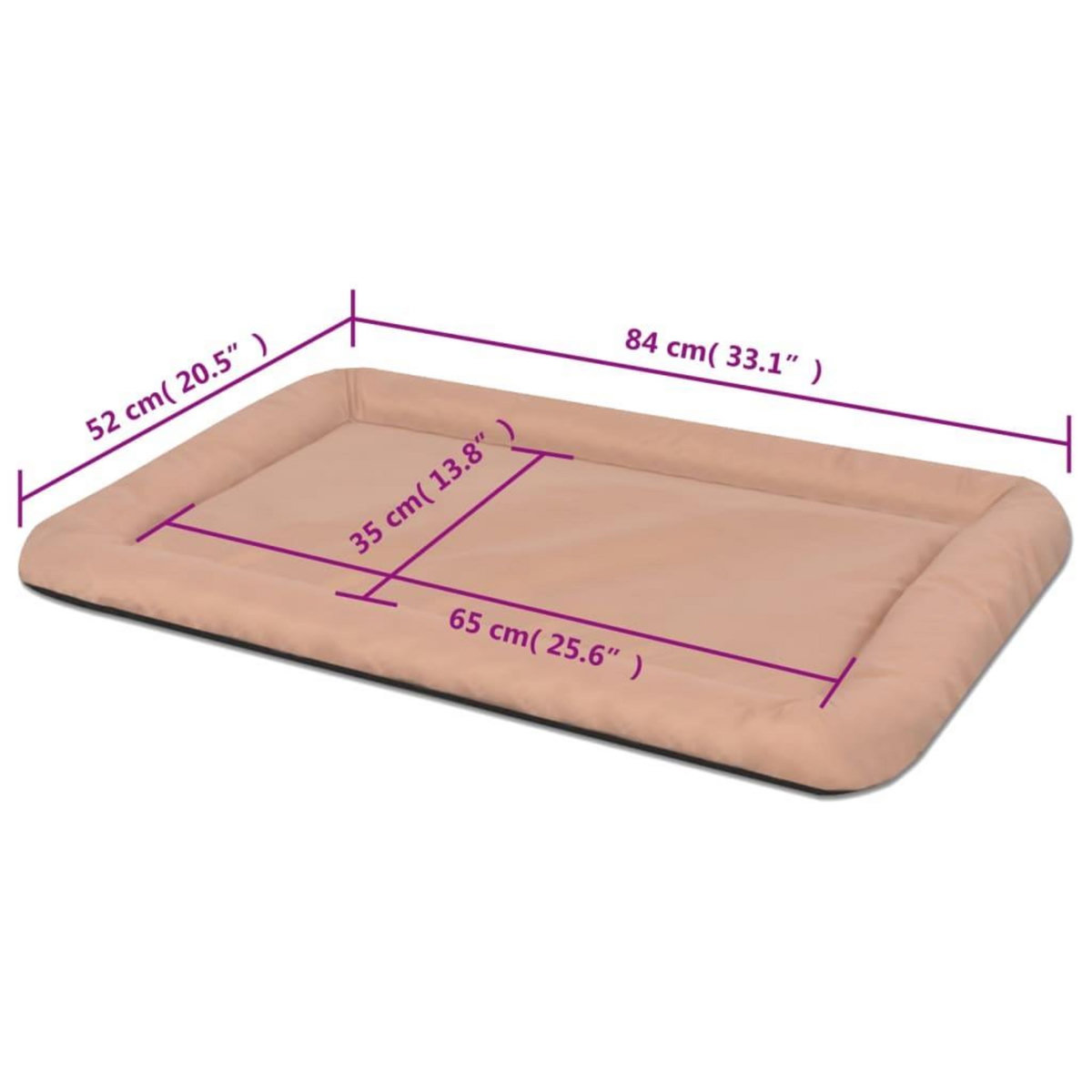VIDAXL Matelas pour chiens Taille XL Beige