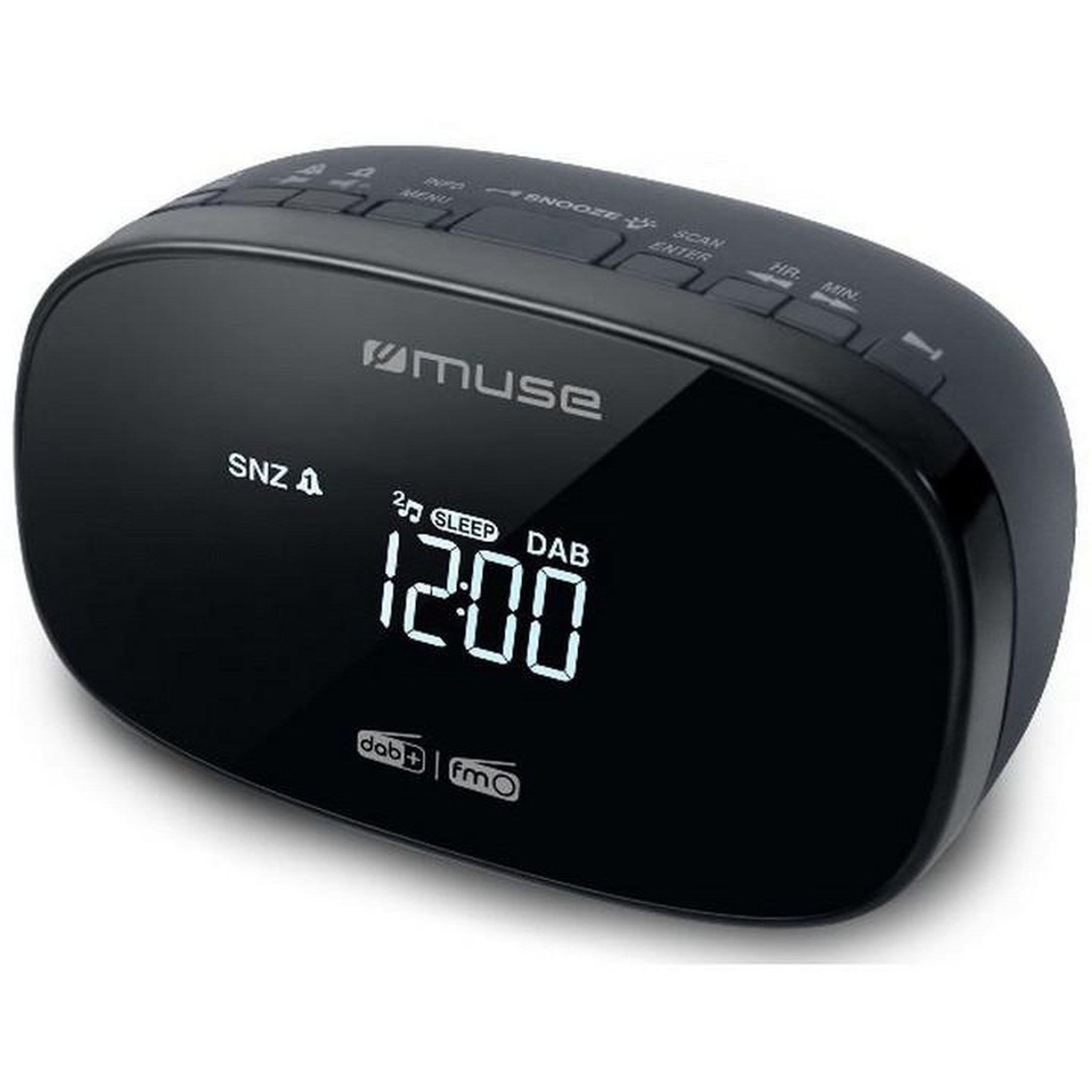 Muse Radio-réveil double alarme noir - M150CDB