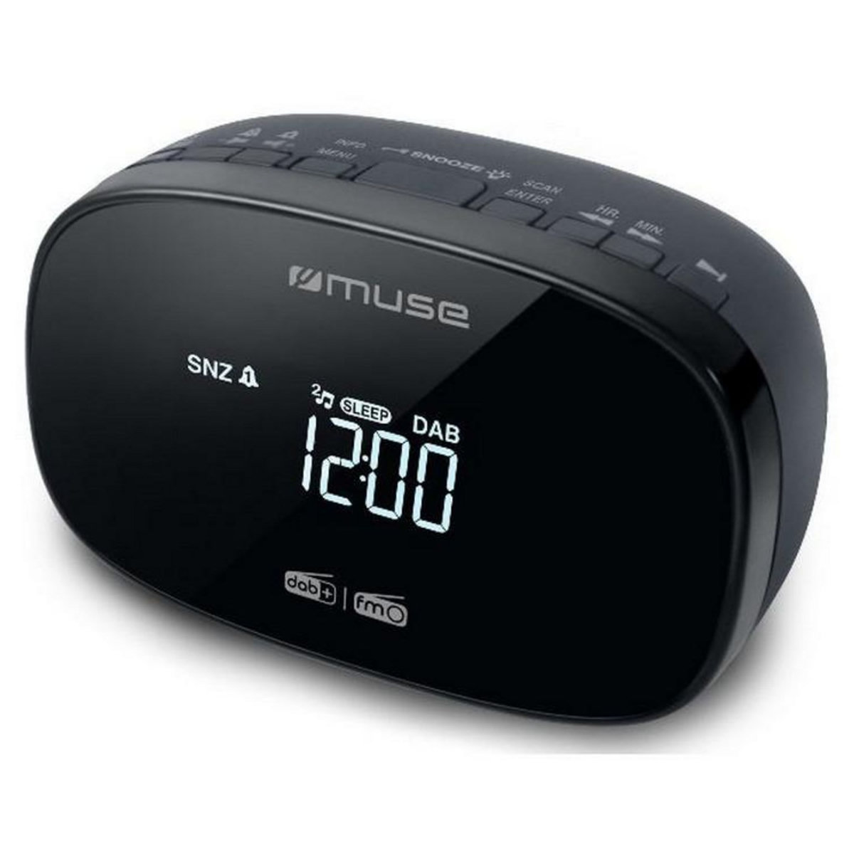Muse Radio-réveil double alarme noir - m150cdb