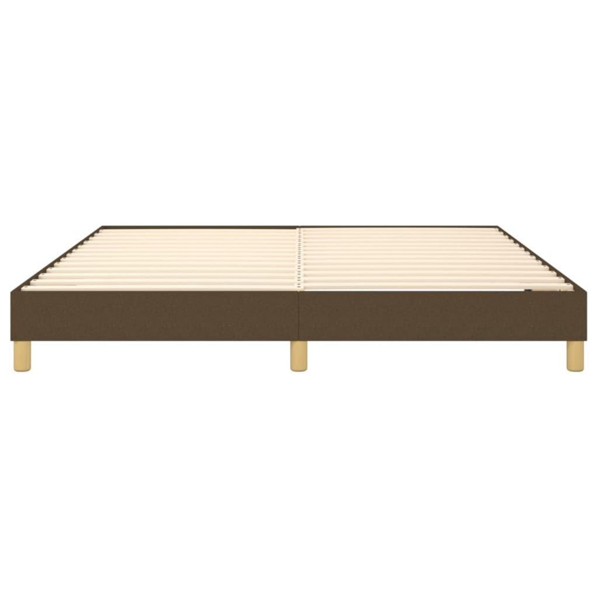 VIDAXL Cadre de lit sans matelas marron fonce 160x200 cm tissu