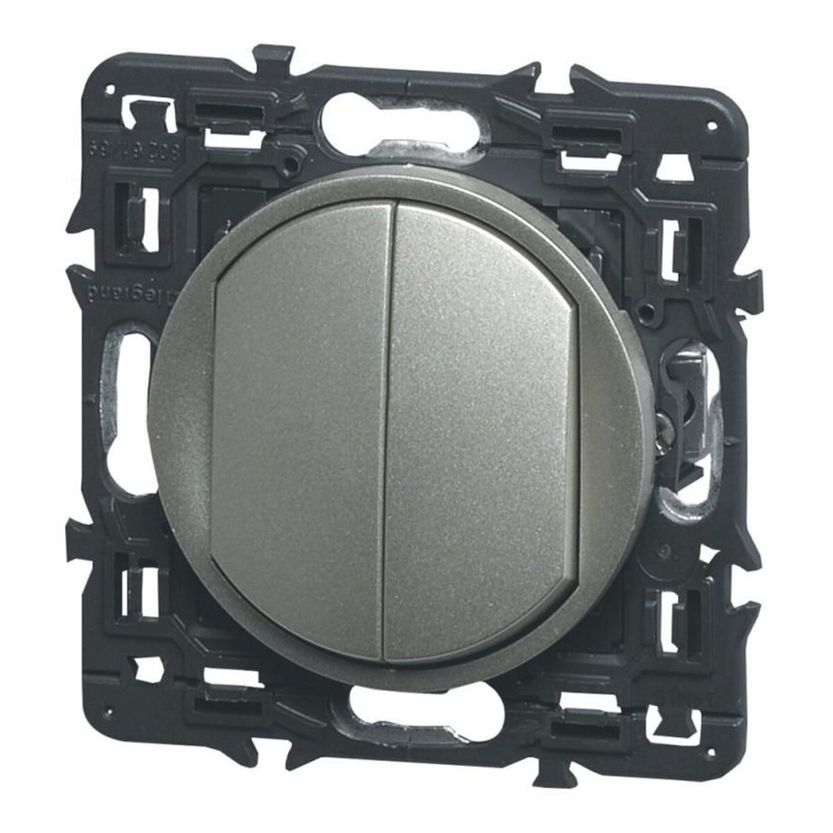 Legrand Celiane poussoir + interrupteur ou va et vient 6A titane à composer