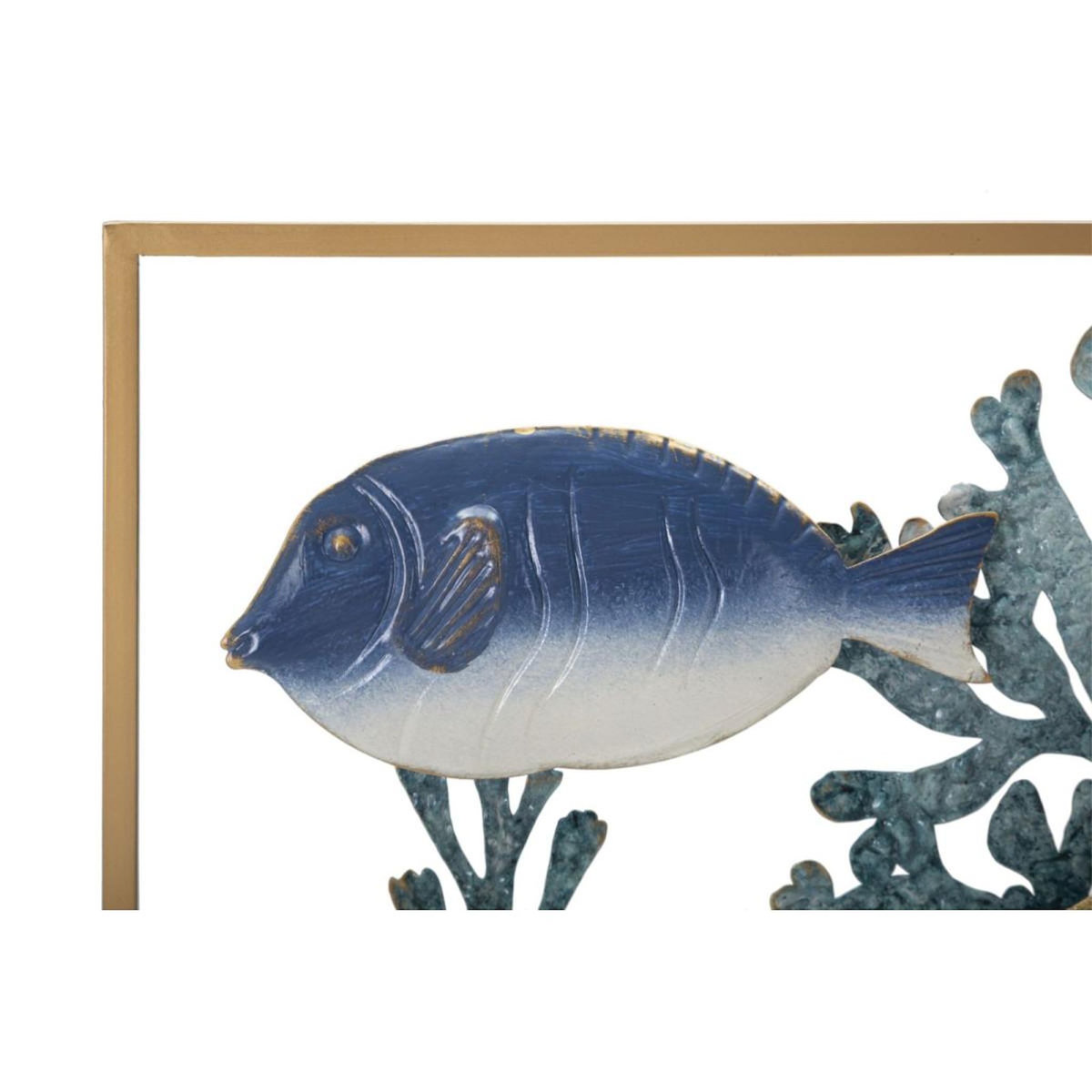 Paris Prix Déco Murale Encadrée en Métal  Fish  50cm Multicolore