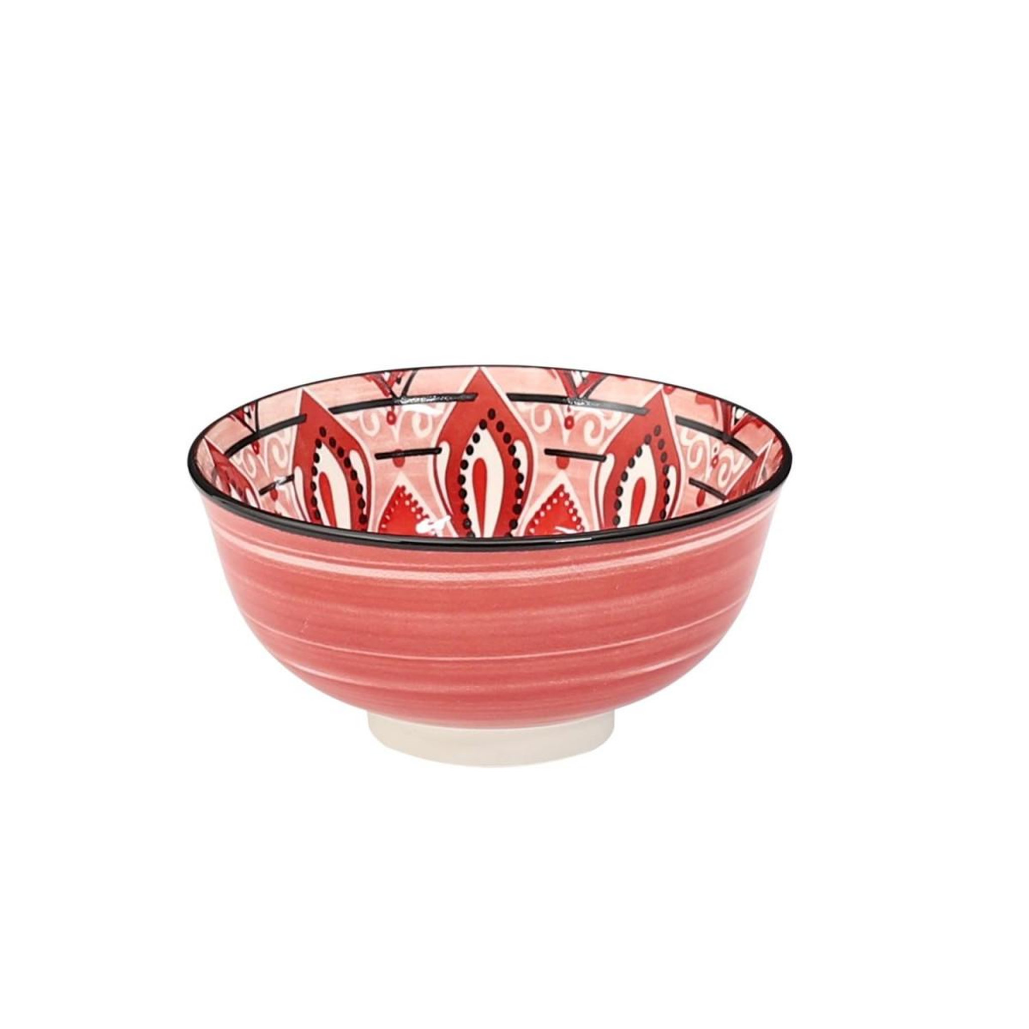 Voir la diapositive 2 : The Home Deco Factory Lot de 6 bols en porcelaine  jaipur  22cl rouge