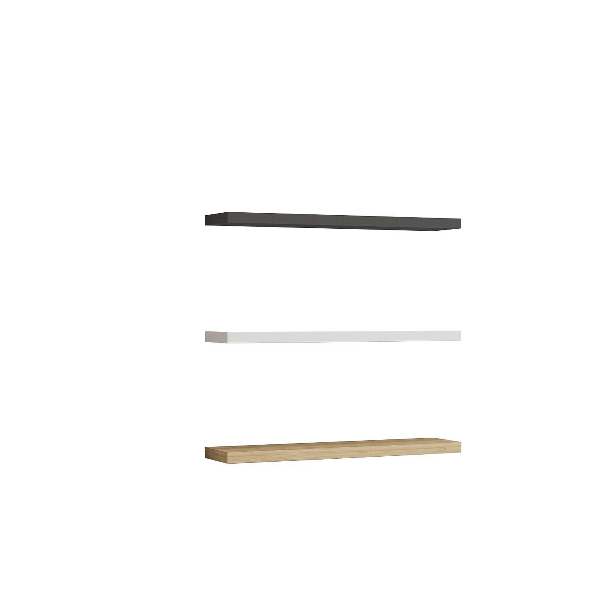 Voir la diapositive 4 : Habitat et Jardin Étagère murale en bois  boss  - 60 x 1 x 14 cm - saphir, anthracite, blanc