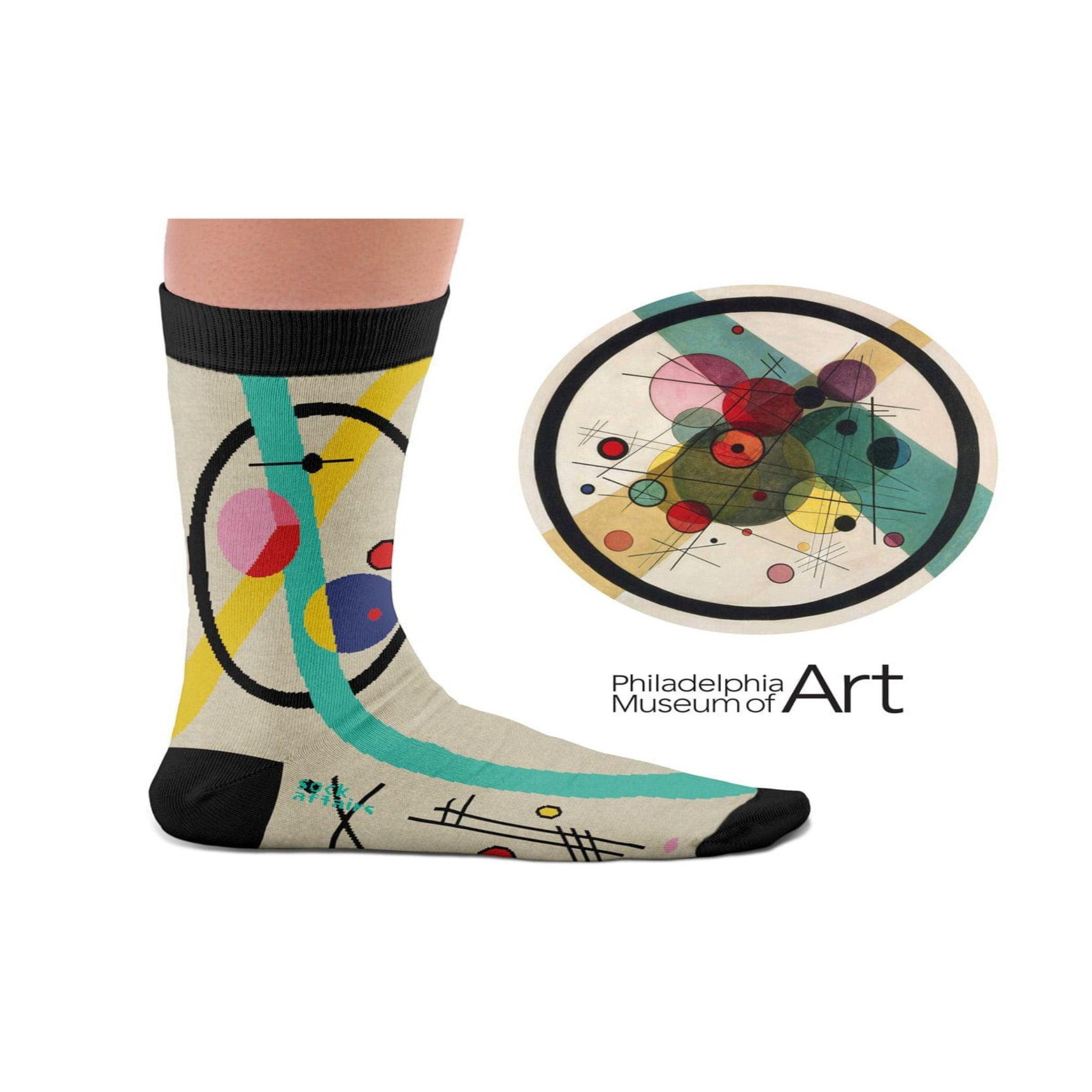 Voir la diapositive 2 : SOCK AFFAIRS Chaussettes cercles dans un cercle, kandinsky