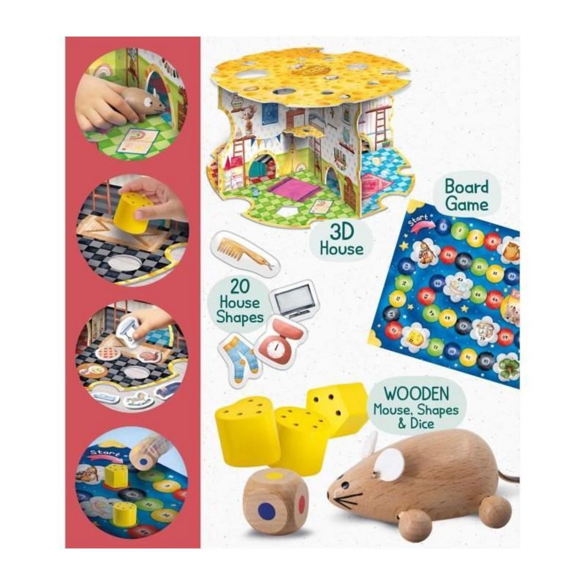 LISCIANI GIOCHI La maison de la souris - Jeu Montessori - MONTESSORI BOIS - Maison de Souris, Jeux d'Associations