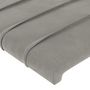 Voir la diapositive 5 : VIDAXL Tete de lit a LED Gris clair 80x5x78/88 cm Velours