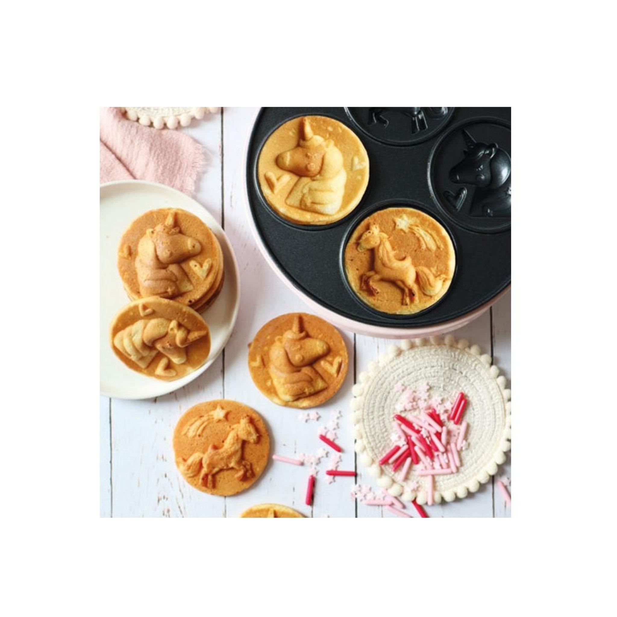 Voir la diapositive 2 : SCRAPCOOKING Gaufrier bubble 700w rose tendre - 3886