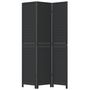 Voir la diapositive 4 : VIDAXL Cloison de separation 3 panneaux noir bois de paulownia massif