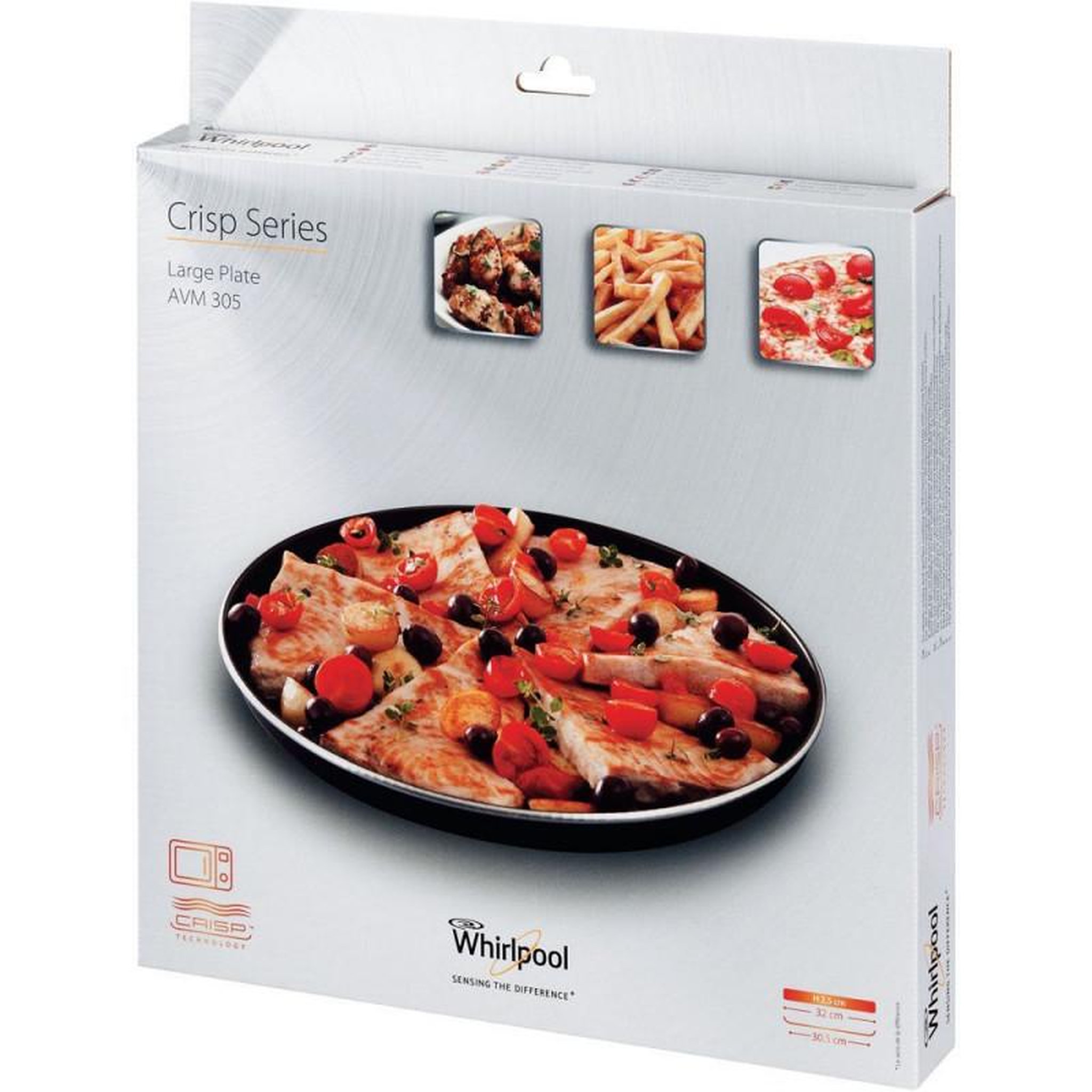 Voir la diapositive 4 : WPRO Plat à tarte 32cm anti-adhésif pour micro-ondes crisp - AVM305