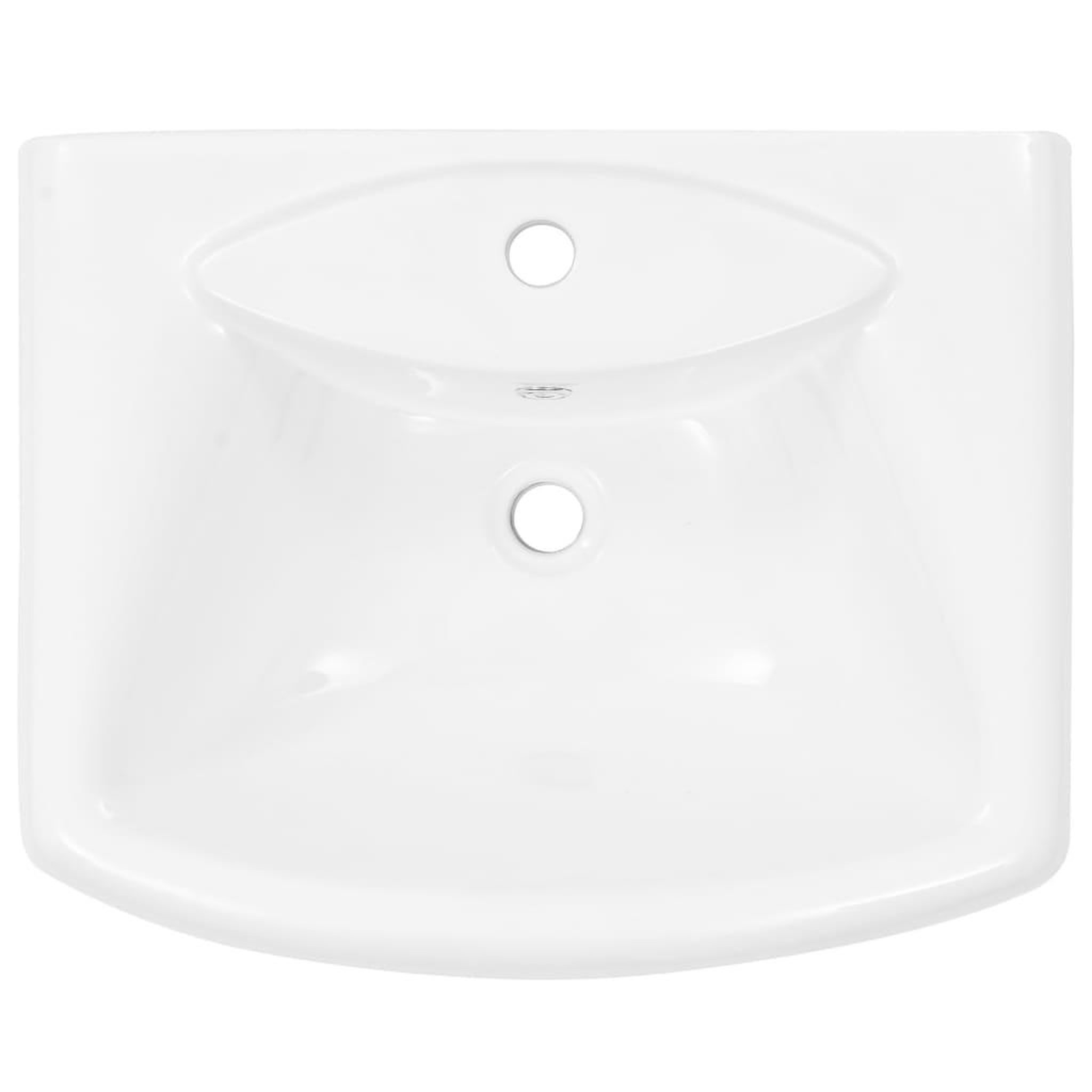 Voir la diapositive 5 : VIDAXL Lavabo autoportant avec socle ceramique blanc 580x470x200 mm