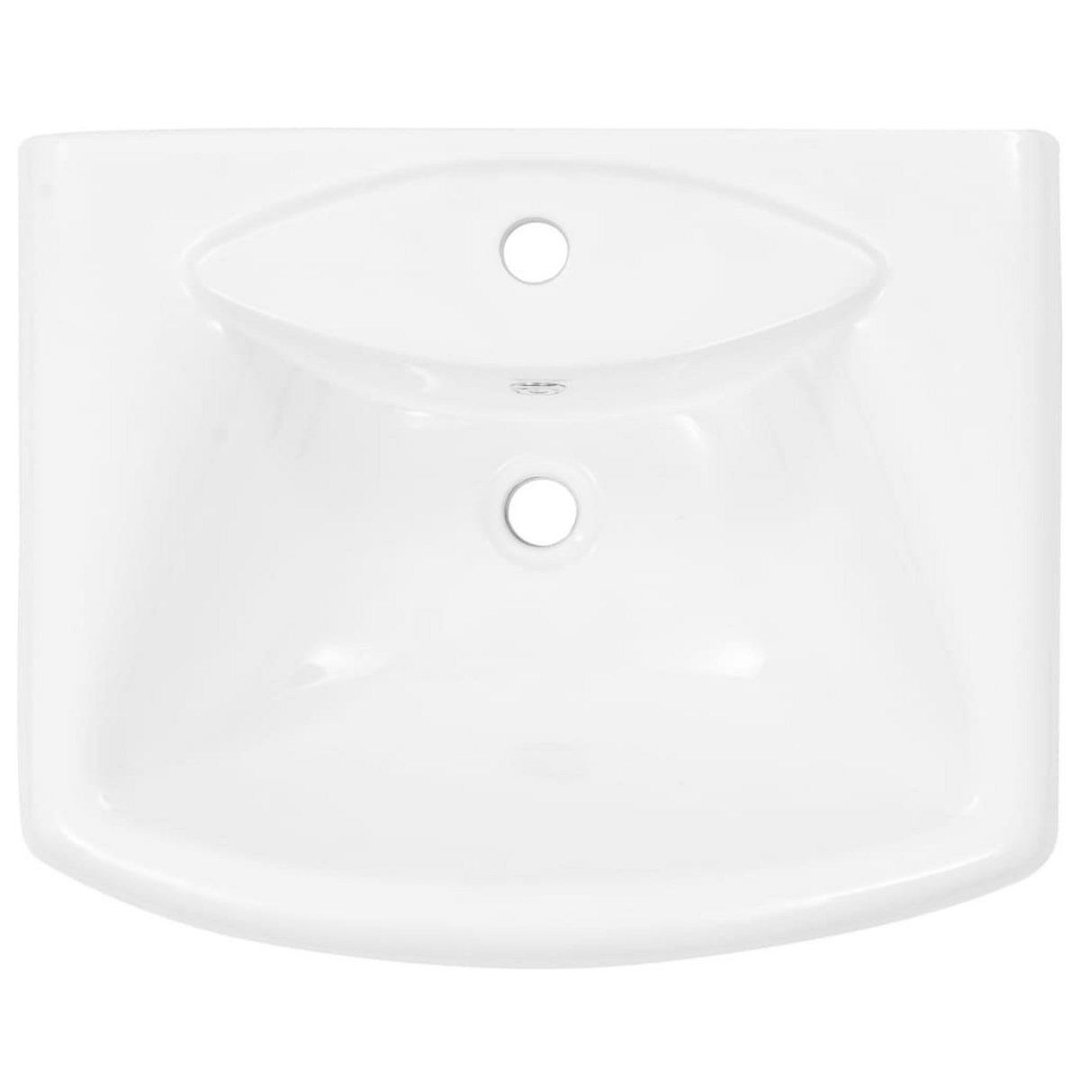 VIDAXL Lavabo autoportant avec socle Ceramique Blanc 580x470x200 mm
