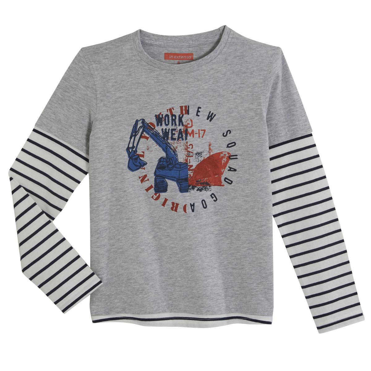IN EXTENSO T-shirt manches longues double manches garçon