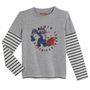 Voir la diapositive 1 : IN EXTENSO T-shirt manches longues double manches garçon