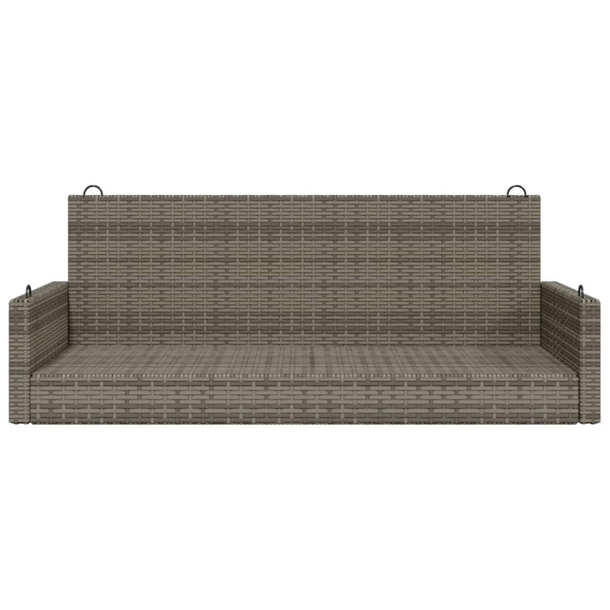 Voir la diapositive 4 : VIDAXL Balancelle gris 119x56x48 cm resine tressee