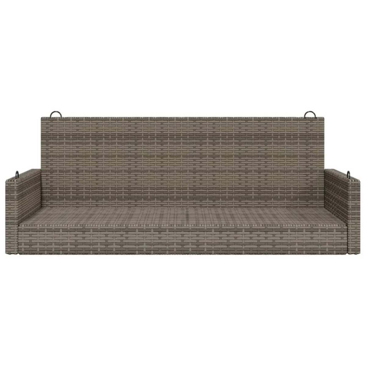 VIDAXL Balancelle gris 119x56x48 cm resine tressee