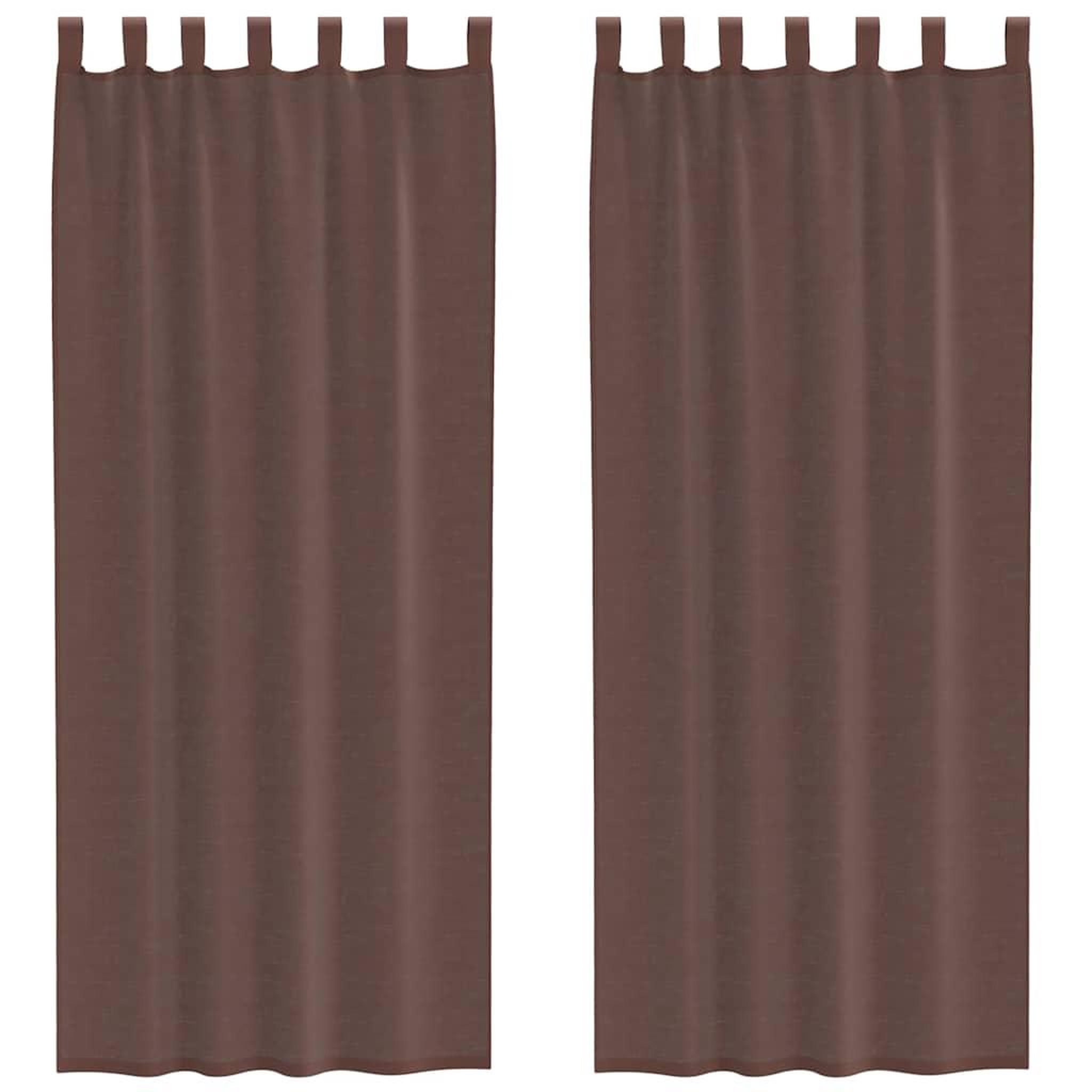 Voir la diapositive 2 : VIDAXL Rideaux en voile avec passe-tringles 2 pcs marron