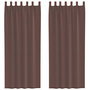 Voir la diapositive 2 : VIDAXL Rideaux en voile avec passe-tringles 2 pcs marron