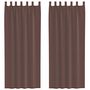 Voir la diapositive 2 : VIDAXL Rideaux en voile avec passe-tringles 2 pcs marron