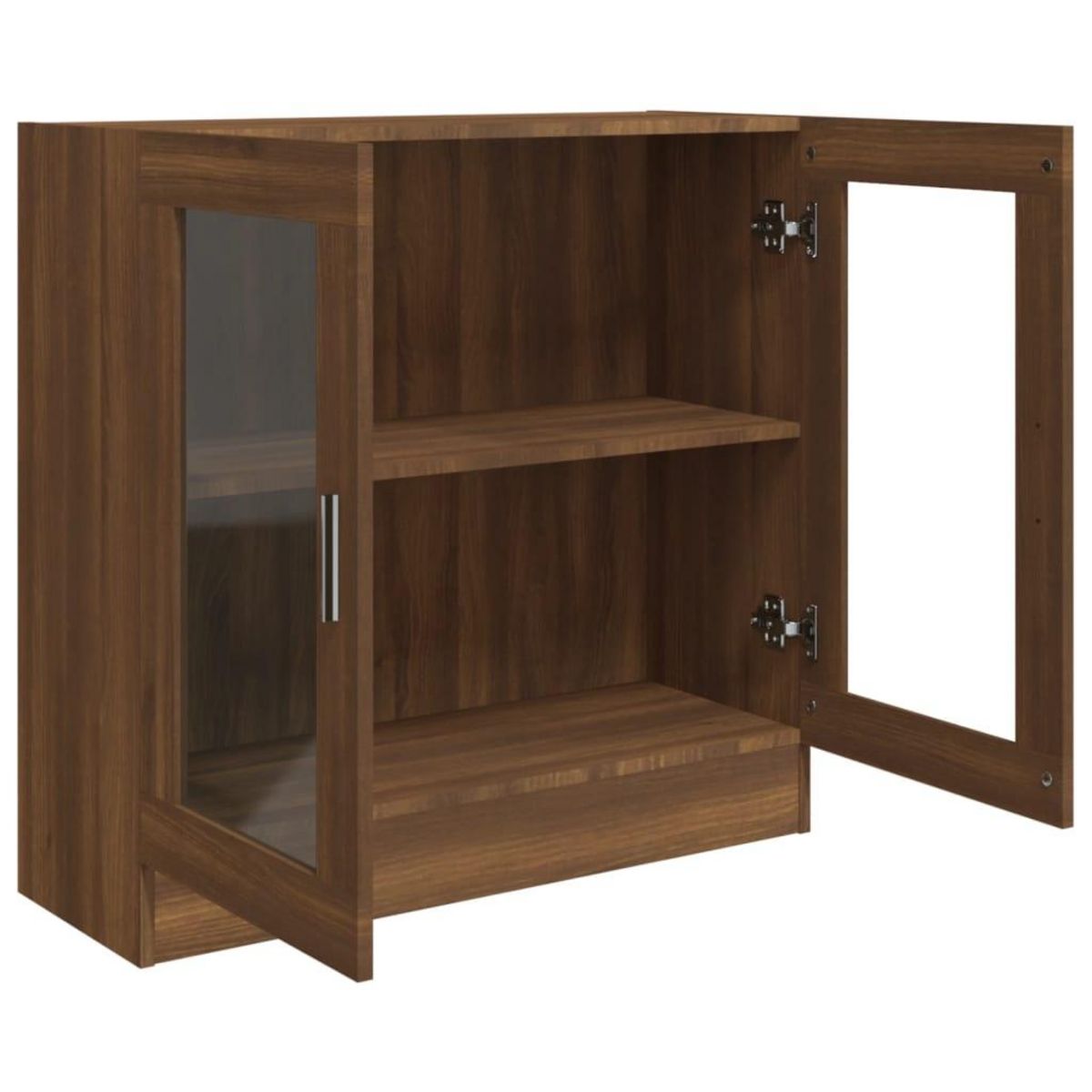 VIDAXL Armoire a vitrine Chene marron 82,5x30,5x80cm Bois d'ingenierie