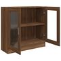 Voir la diapositive 5 : VIDAXL Armoire a vitrine Chene marron 82,5x30,5x80cm Bois d'ingenierie
