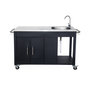 Voir la diapositive 5 : SWEEEK Cuisine extérieure en acier noir L139xP70.6xH113 cm