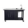 Voir la diapositive 5 : SWEEEK Cuisine extérieure en acier noir L139xP70.6xH113 cm