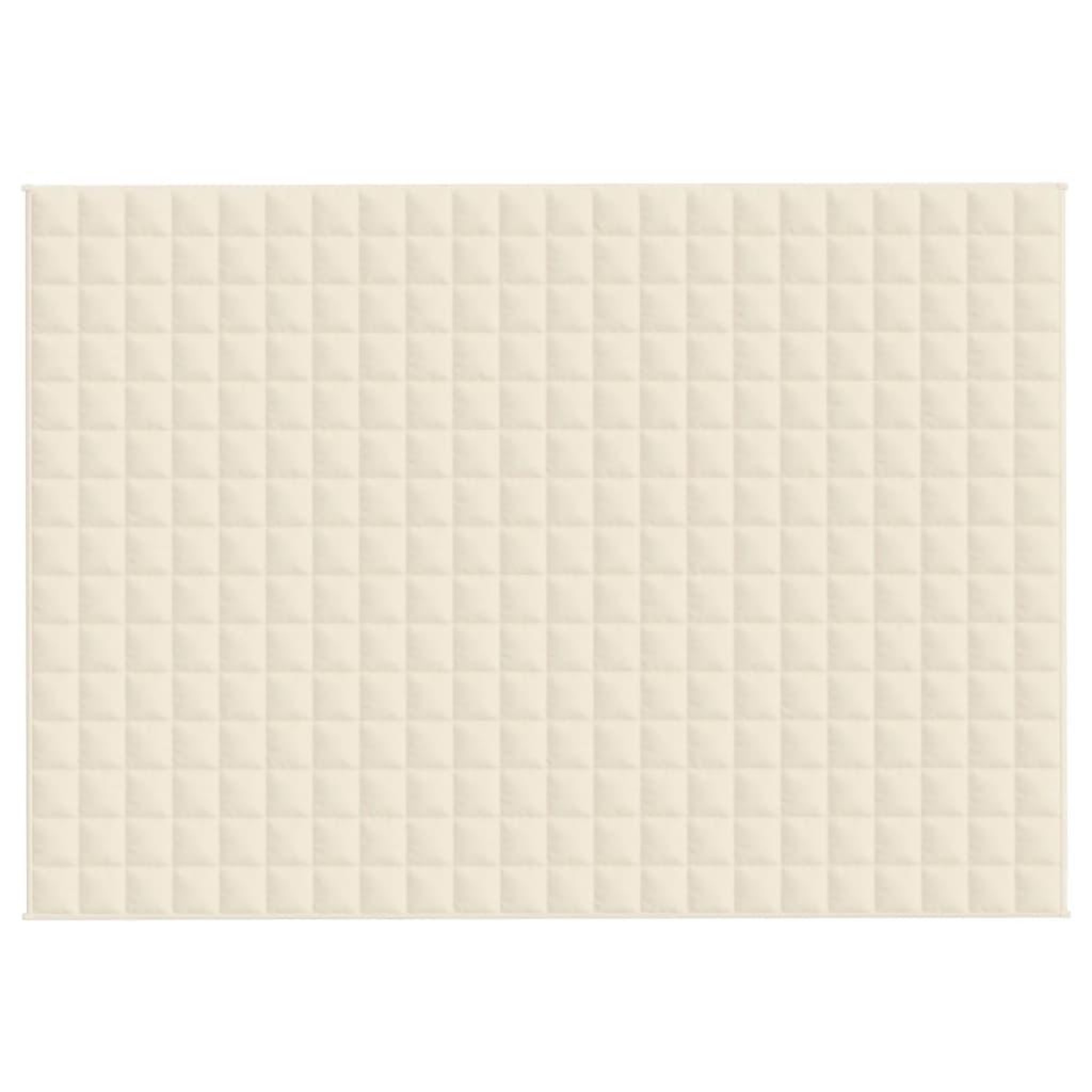 Voir la diapositive 3 : VIDAXL Couverture lestee Creme clair 155x220 cm 7 kg Tissu