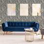 Voir la diapositive 5 : DUTCH WALLCOVERINGS DUTCH WALLCOVERINGS Papier peint Mae Noir et beige