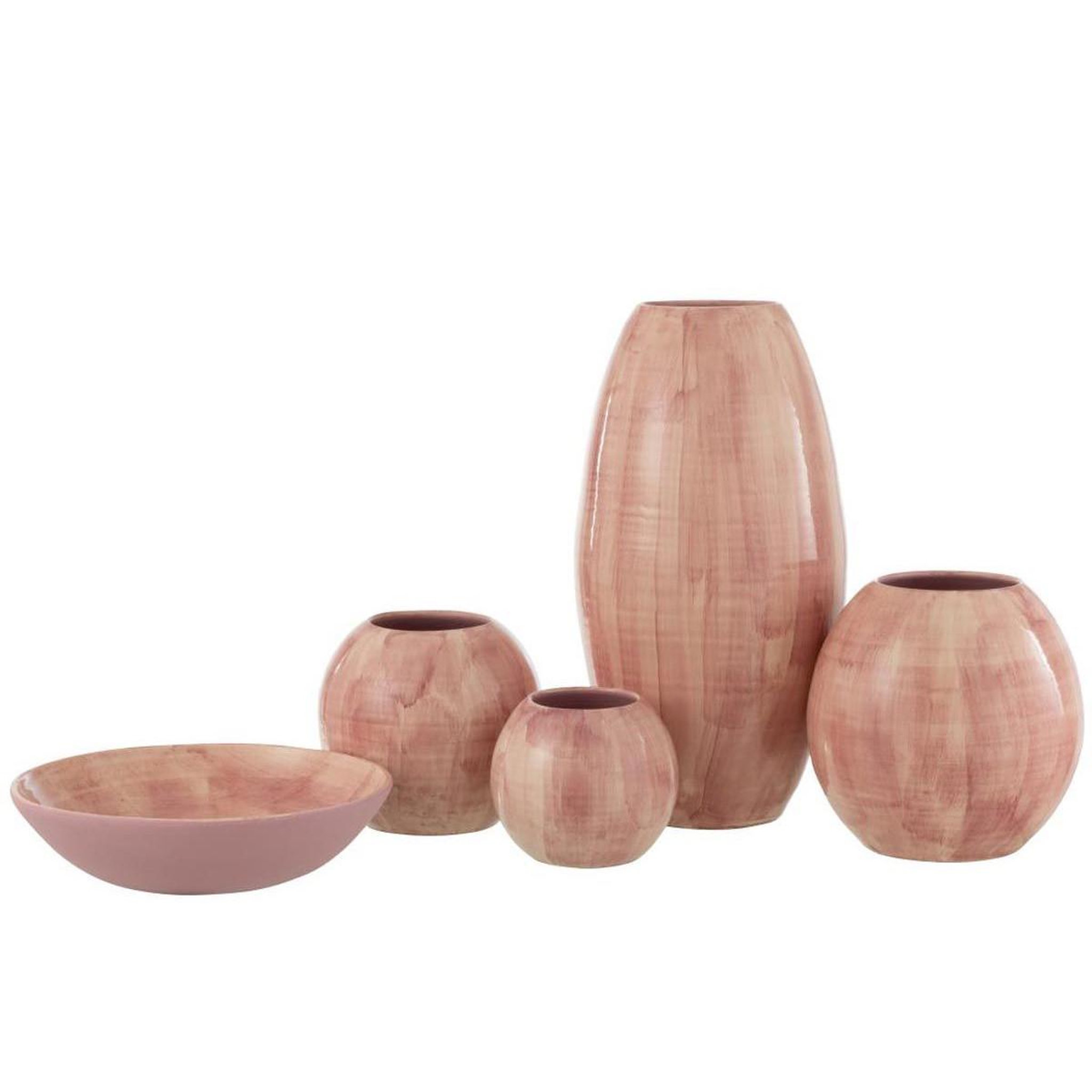 Voir la diapositive 2 : J-LINE Cache-pot en céramique  pinky perfect  24cm rose