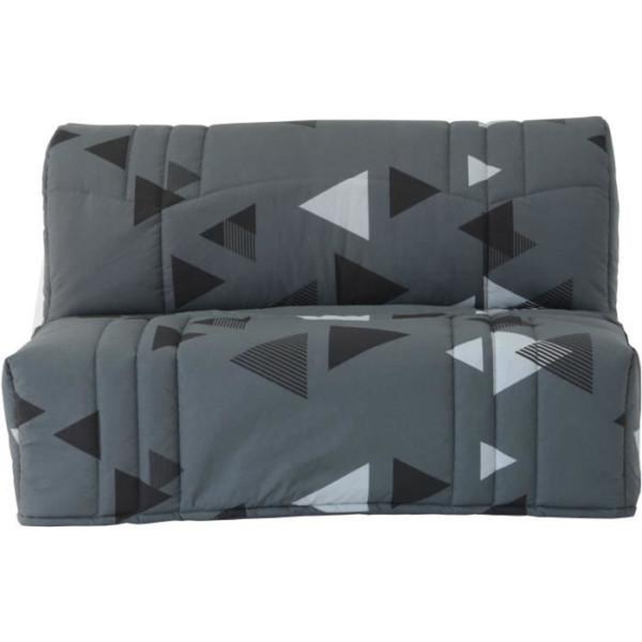 MARKET24 Banquette BZ DREAM - Gris bikini - 2 places - 100% coton - L 145 x P 100 x H 90 cm