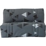 MARKET24 Banquette BZ DREAM - Gris bikini - 2 places - 100% coton - L 145 x P 100 x H 90 cm