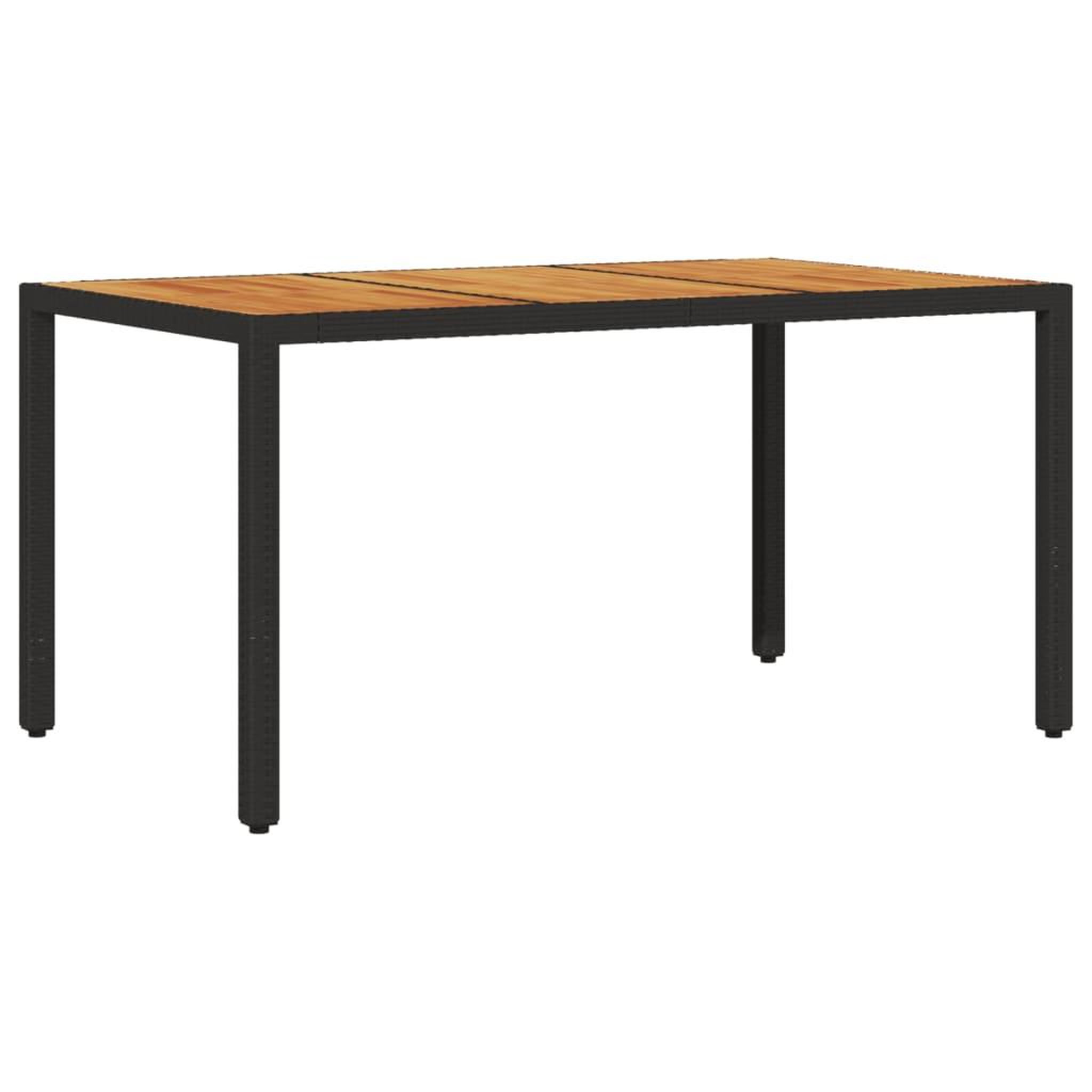 Voir la diapositive 4 : VIDAXL Ensemble a manger de jardin et coussins 5 pcs noir rotin acacia