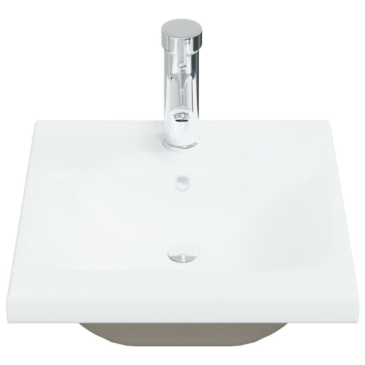 VIDAXL Lavabo encastre avec robinet 42x39x18 cm ceramique blanc