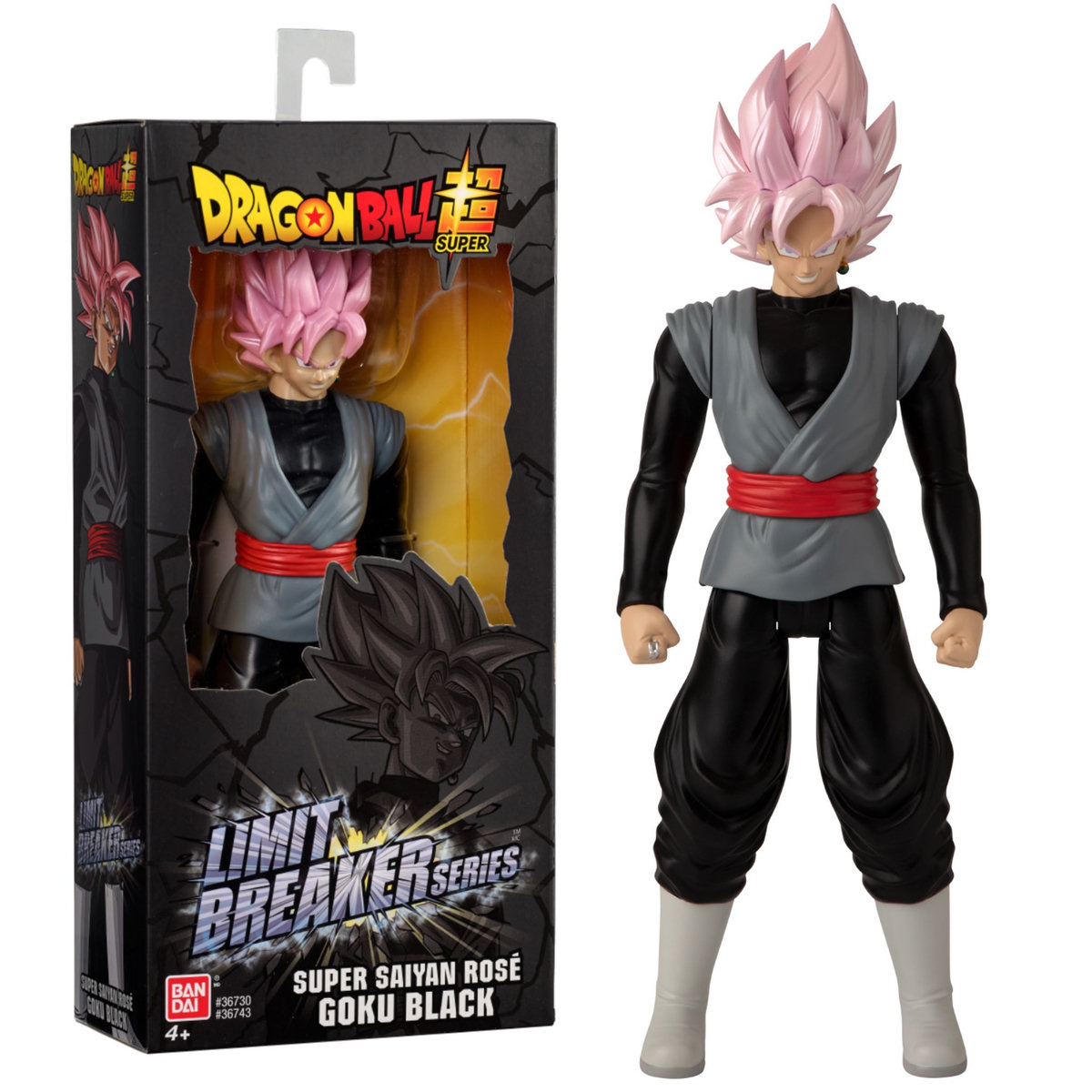 BANDAI Figurine géante 30 cm Dragon Ball Super Gou Black Super Sayan Rosé