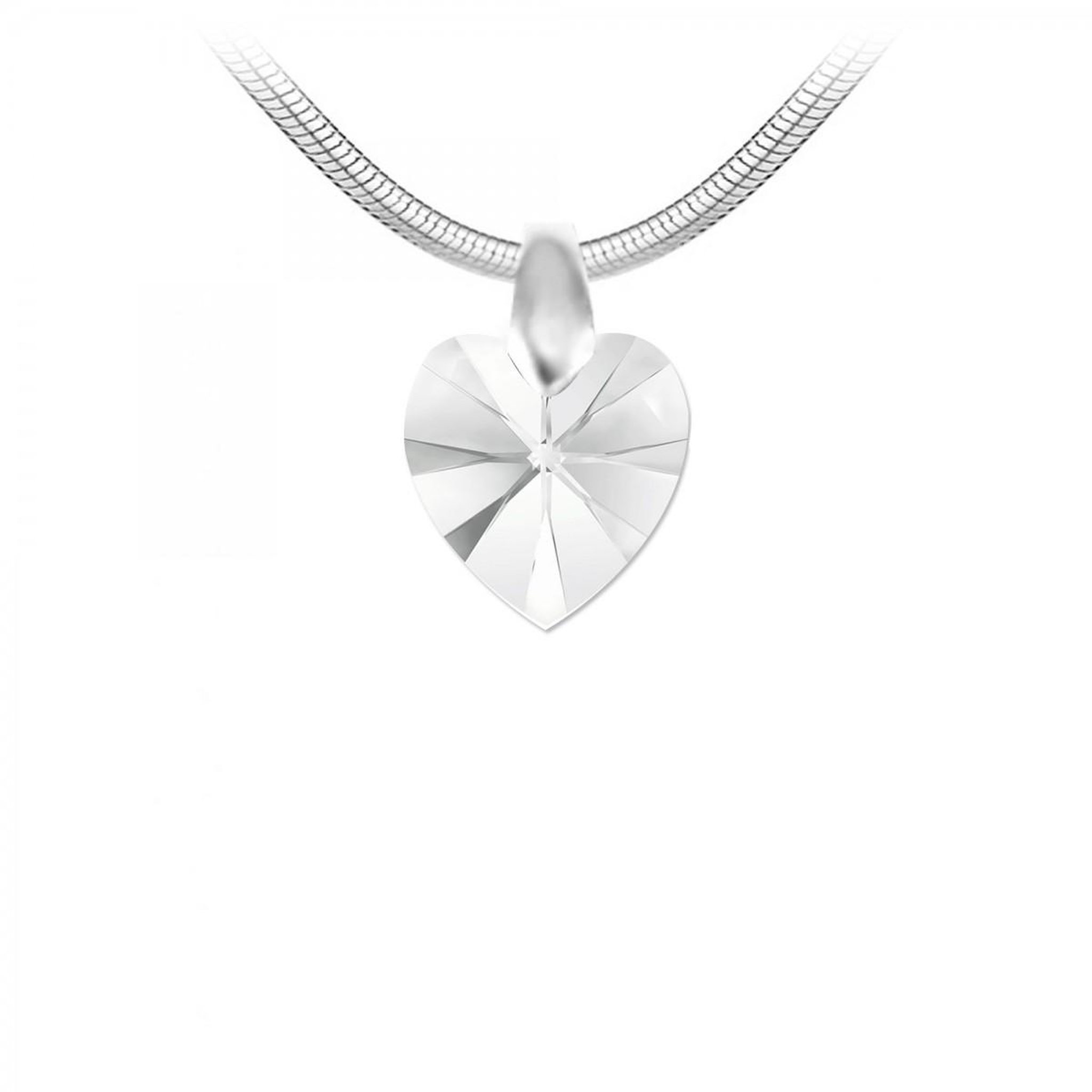 SC CRYSTAL Collier coeur par SC Crystal orné d'un Cristal scintillant